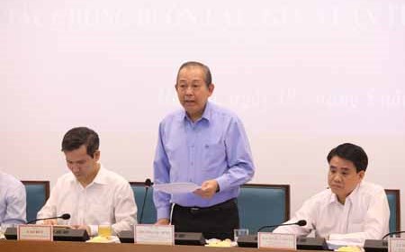 Phó Thủ tướng Thường trực làm việc với TP. Hà Nội